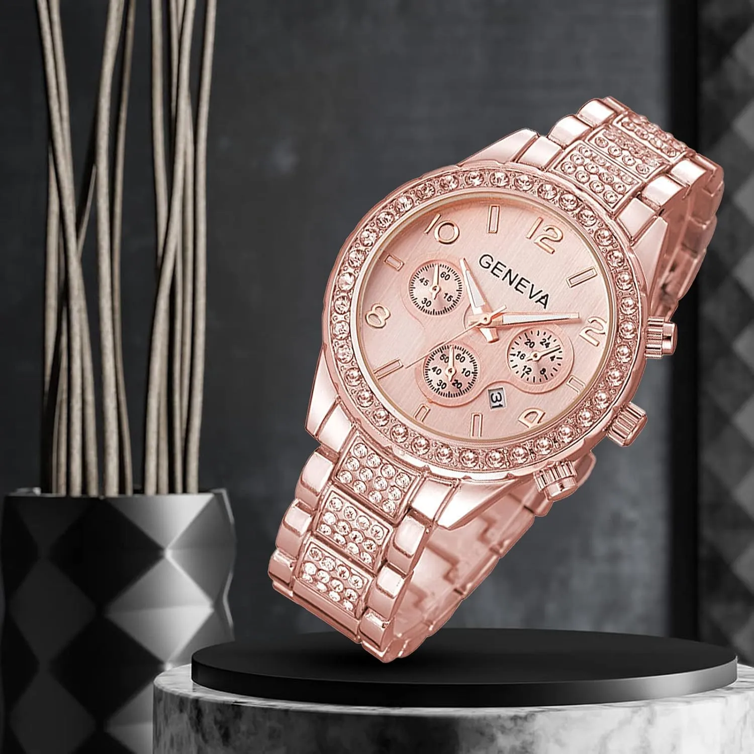 Watch Rectangle Case Stainless signal laundry apparatus signify alga Steel Quartz Analog Bracelet Wristwatch Gosasa Fashion Hip Hop Men's Crystal Watch Bling Bling 