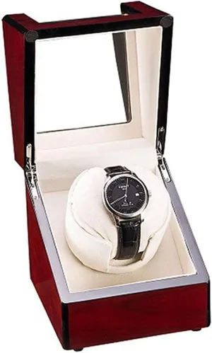 Watch Storage Watch Winder for 1 Mechanical Watch Automatic Winding Box with Quiet Motor Wooden Storage Display Case for Men and Women Watch muscle Winder 