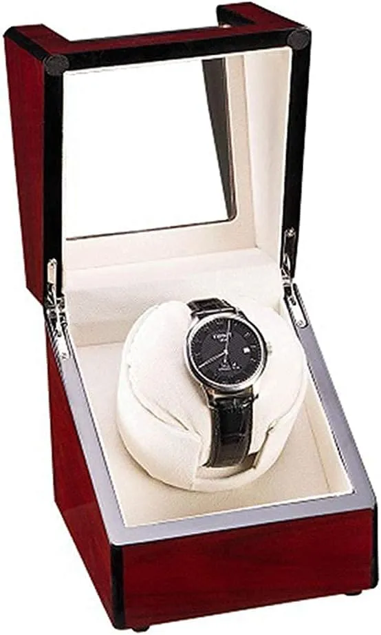 Watch Storage Watch Winder for 1 Mechanical Watch Automatic Winding Box with Quiet Motor Wooden Storage Display Case for Men and Women Watch muscle Winder 