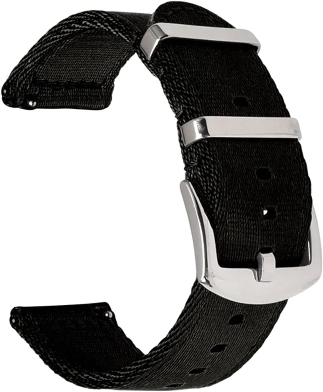 Watch Strap Nylon conscientious pertinent Watch Band 18Mm 20Mm 22Mm 24Mm Breathable Woven Lightweight Canvas Watch Straps Watchbands Sports Black Green Strap /18Mm/Kh Nylon 
