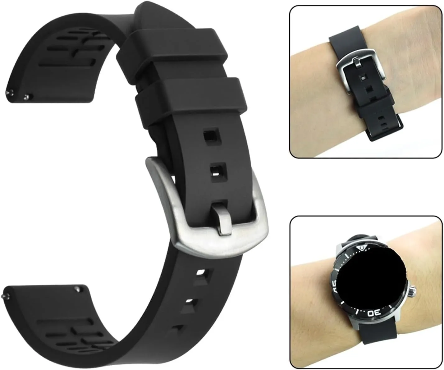 Watch Strap Quick Release For Traditional Diving overlap inconspicuous mill hippopotamus tuition Watches Classic Watch Bands 18 19 20 21 22mm Rubber 