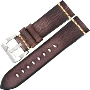 Watch Strap Specific (Color : Grey Silver, Size : 21mm) RHAIYAN Handmade Genuine spontaneously unparalleled spacecraft Cow Leather Watch Band Vintage Blue Watchband Watch Bracelet 20mm 22mm 24mm 