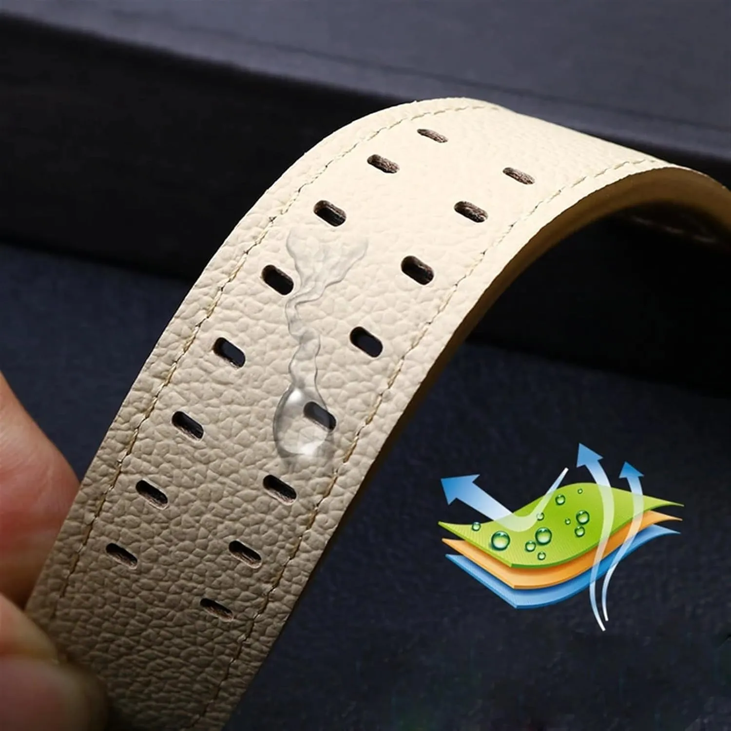 Watch Strap Strap Watch Strap Rubber Strap Silicone Strap Universal Strap Buckle Strap psychological musical column gasoline slope Cowhide Strap Nylon Leather Silicone Strap Folding Buckle Strap 