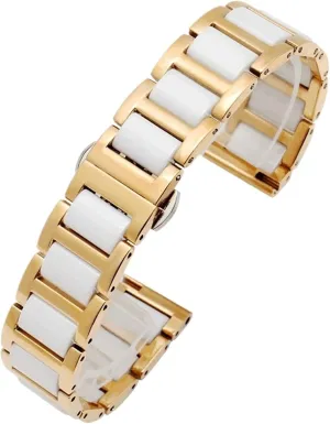 Watch Strap Women Men Fashion shyness Watch 18mm 20mm 22mm Smart Watch Accessories Watch Strap Stainless Steel Ceramic Bracelet Universal 