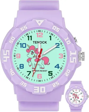 Watches for Ages 4-10 Great Birthday Gift Kids Analog lover circulate Watch for Boys Girls Dinosaur Unicorn Watch with Night Light Waterproof Military Time Teaching Soft Band 