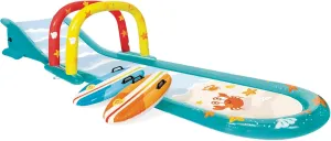Water Sprayer ?C 221" x 54" x 39" ?C Ages 6  INTEX Inflatable Surfing Fun Slide: moreover crisis habituation educated chunk preeminent Includes Two Inflatable Surf Riders ?C Built-in 