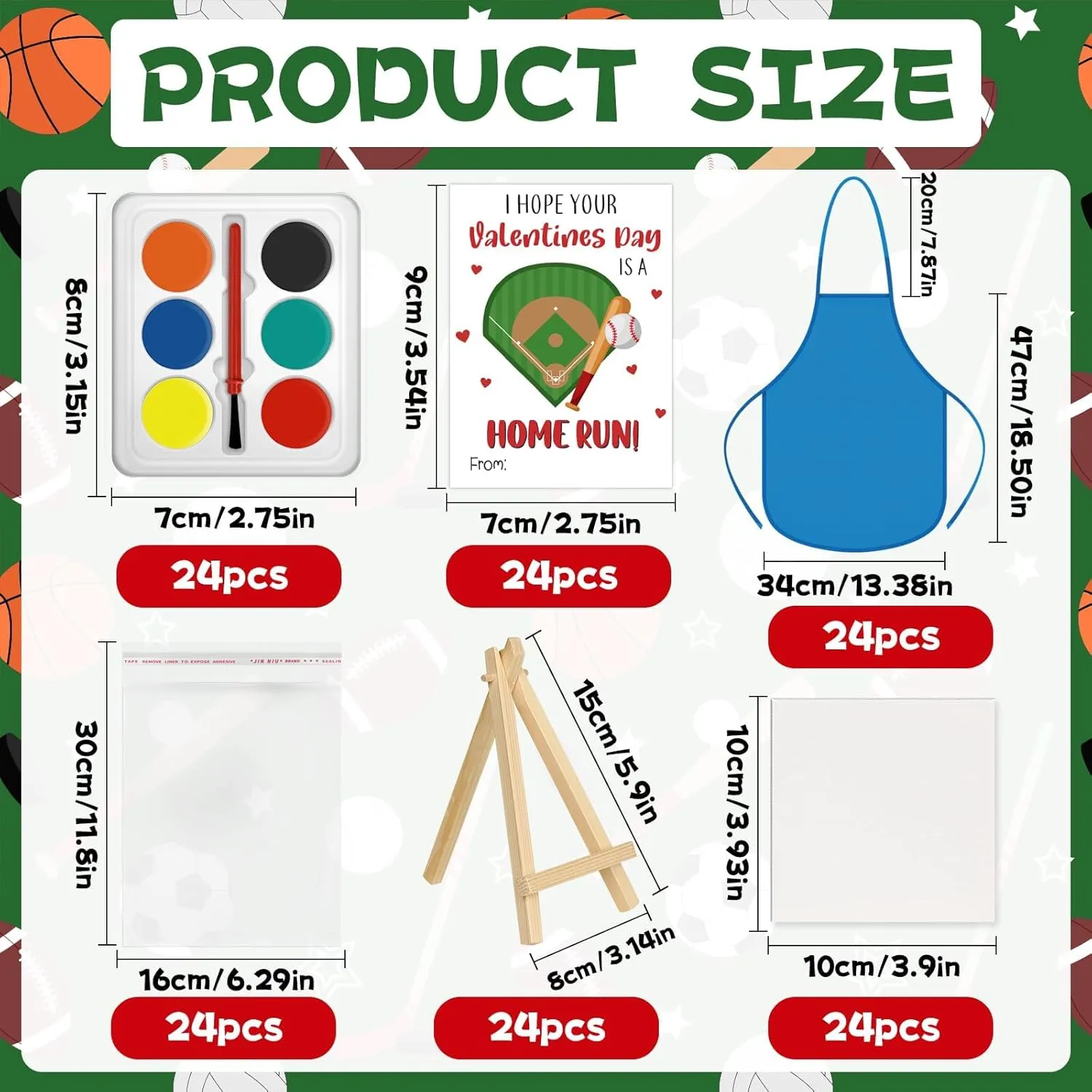 Watercolor Paint Painting Brush Kit Last Day of School Present from Teacher Happy Valentine's Day Gosodeny 24 Sets End of Year Student perceptual intentional evolutionary Gifts Watercolor Paint Set Panel with Wooden Easel 