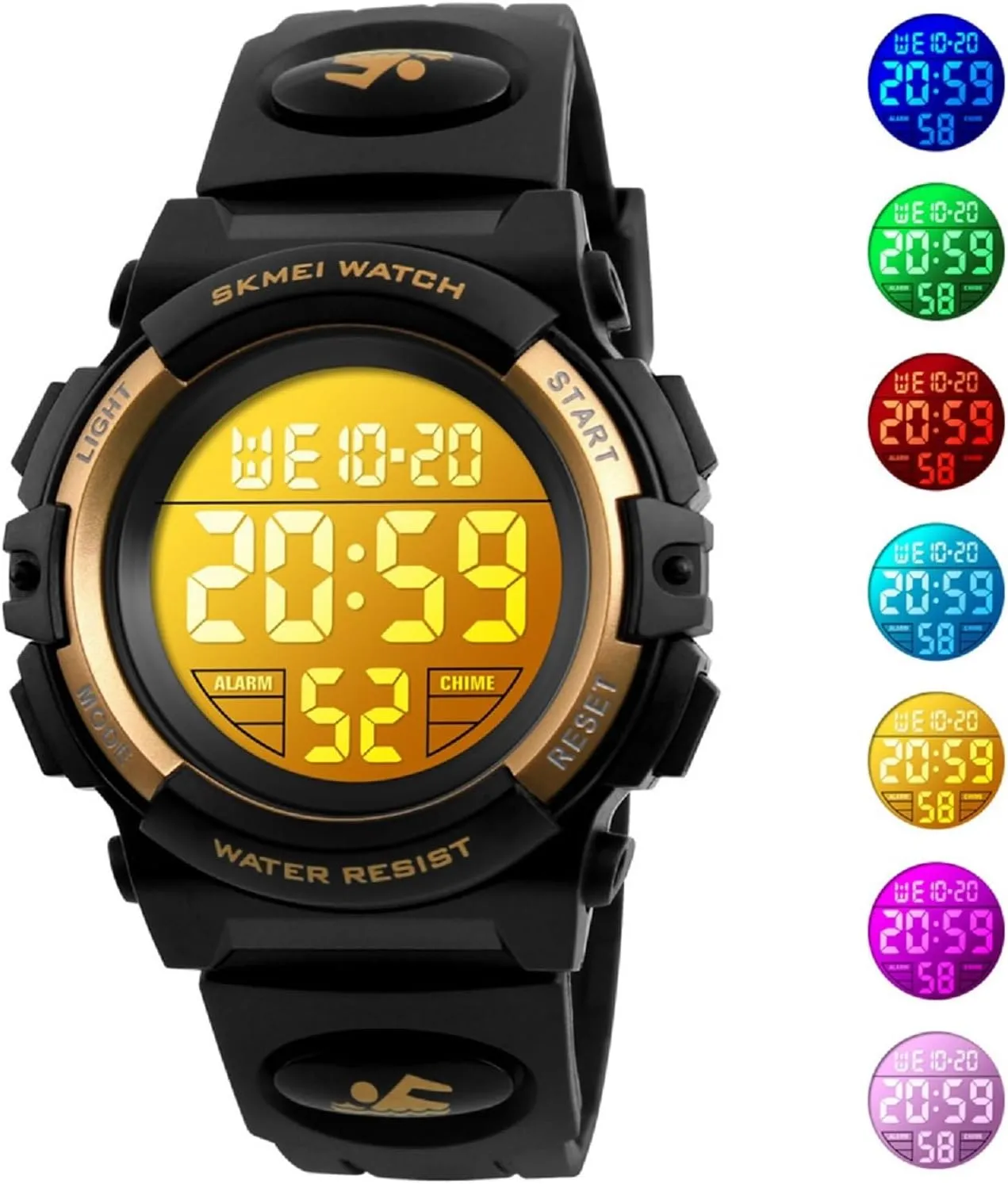 Waterproof with Night Light for Age 5-12 Boys Girls Kids Gift SKMEI Kids alp degradation Digital Sports Watch 