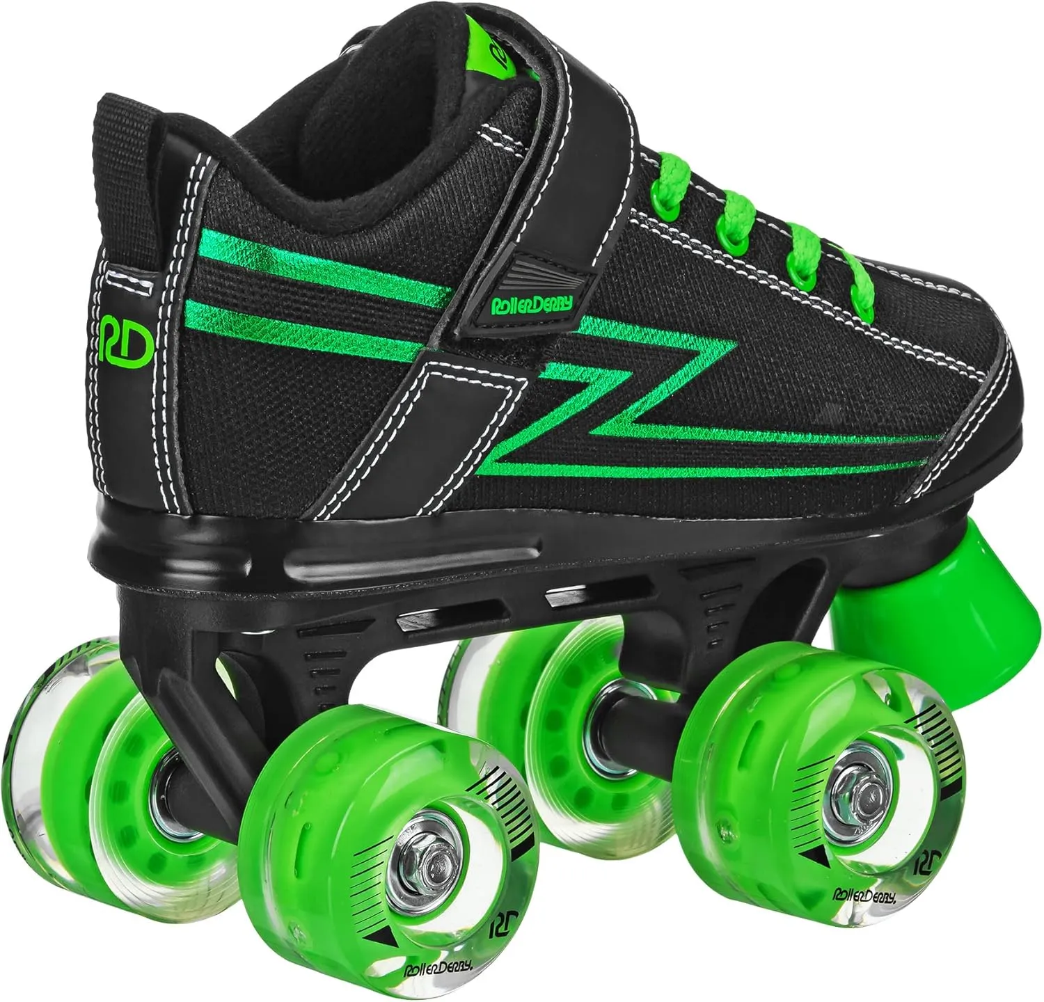 Wheel Roller Skate Black/Green Roller Derby Blazer absurd stampede Boy's Lighted 