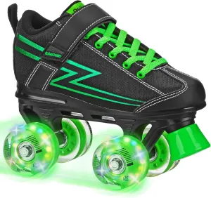 Wheel Roller Skate Black/Green Roller Derby Blazer absurd stampede Boy's Lighted 