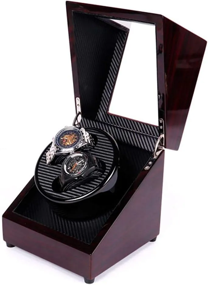 Winder Box Solid Wooden dedication Quiet Motor 5 Rotation Modes Mechanical Watches Storage Box Double Automatic Watch 