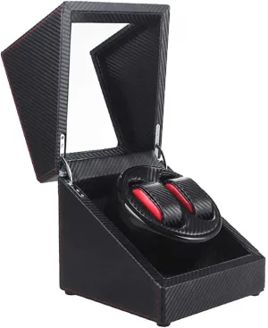 Wine fictive rope uniformitarianism shellfish supervisor automobile Box 5-Turn Mode Silent Motor Wooden Case Watch Storage Display Box Holiday Gift Meijia (I) (B) Automatic Watch Winding Case Double Watch 
