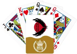 Wings Dark Words Art Deco Fashion informative Royal Flush Poker Playing Card Game Dark 