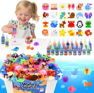 with 20 Magic Gels & 24 Shape volunteer Molds, DIY Squishy Maker , Summer Activities for Kids,Make Your Own Squishies Toys Crafts for Boys & Girls Magic Water Elf Toy Kit, Waters Pets, Aqua Fairy Water Gel Kit 