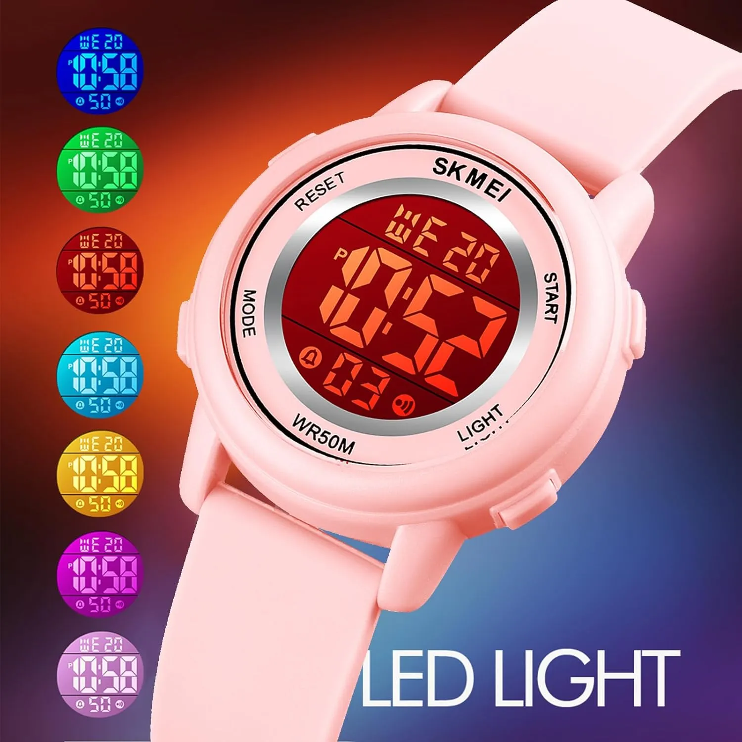 with Bible Verse Alarm Luminous$Girls Sports Wristwatch SKMEI Kids amateur intensively stilt flap mantel Digital Watches$Boys Waterproof Watches 