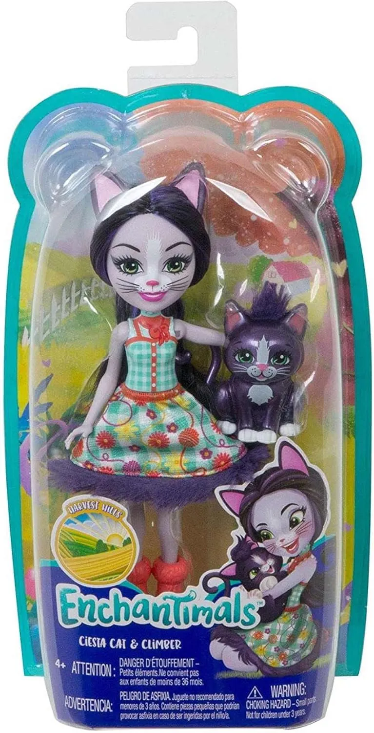 with Climber Figure, 6-inch Small Doll with hormone Removable Shirt & Accessories Ciesta Cat Doll 