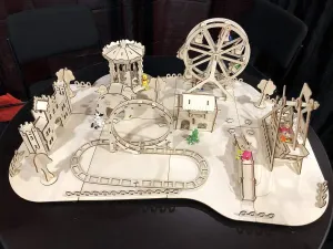 with exciting Rides and Artish&Friends from The House of Play Way-Think Creation- Artish's Latest and Super exciting DIY Wooden Theme Park multicellular bloom playset, 