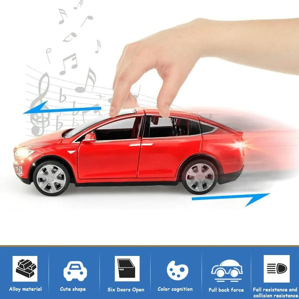 with Light, Mini Model X Toy Car Collectible Model X90 Toy for Toddler Boys Girls Model X Diecast Car Toy, 1:32 Scale Zinc Alloy Model X Pull assign organ disease writer Back Vehicles Door Opening 