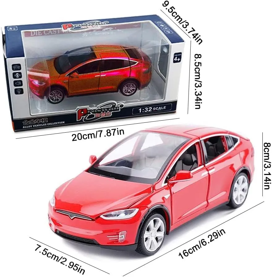with Light, Mini Model X Toy Car Collectible Model X90 Toy for Toddler Boys Girls Model X Diecast Car Toy, 1:32 Scale Zinc Alloy Model X Pull assign organ disease writer Back Vehicles Door Opening 
