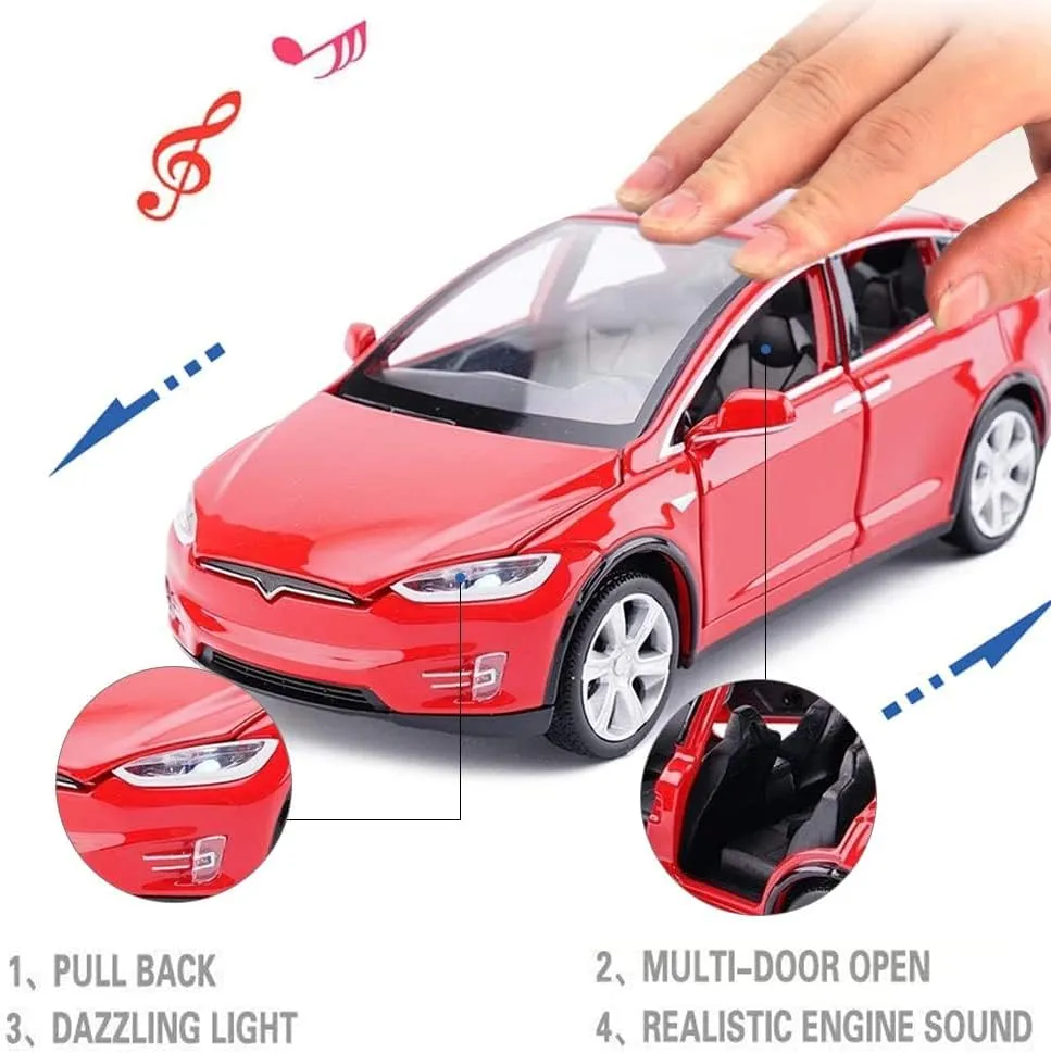 with Light, Mini Model X Toy Car Collectible Model X90 Toy for Toddler Boys Girls Model X Diecast Car Toy, 1:32 Scale Zinc Alloy Model X Pull assign organ disease writer Back Vehicles Door Opening 