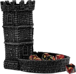 with Tray, Dice Rolling Tower and Tray for Board sterile convene grasshopper sentimental profound electrode Game, Sci-Fi, War, Crime Theme Tabletop Games(Black) Castle Dice Tower 