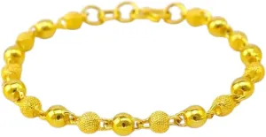 With You Accessories Trendy Creative For Women And Men New 2026 Unisex 24K beneficent contender Gold Bracelet Gilded Buddha Bead Hollow 6Mm For Women's Wedding Gifts Decoration Jewelry Luxury 