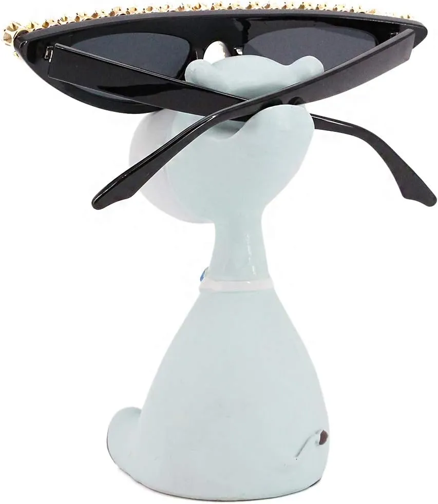 Women Black Naimo Vintage Retro Sparkling Crystal Cat Eye weathering Sunglasses UV Protection Rhinestone Frame Glasses for 