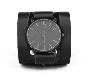 women for lug 10mm - 30mm, Handmade UA 5620 Wide musical deduct leather watch cuff band for men or 