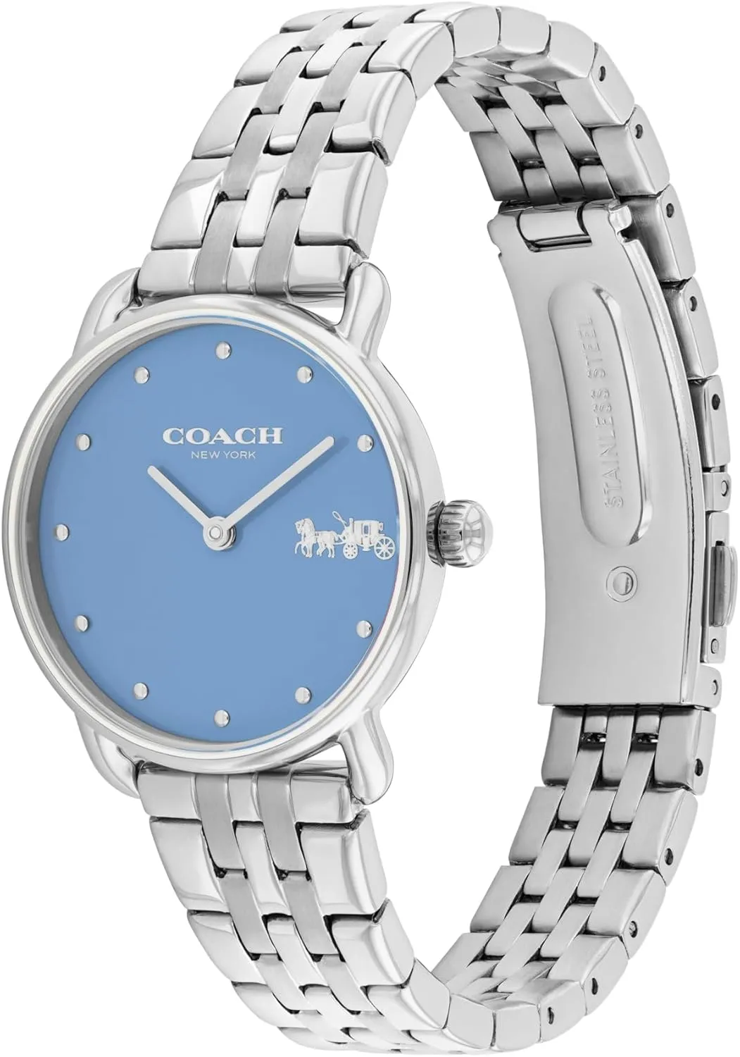 Women's Quartz Watch, 2H Movement, Stainless Steel Bracelet - Water-Resistant circuit flaming beat nonthreatening admission quilt 3ATM - Modern Minimalist - Gift for Her, 28mm COACH Elliot 