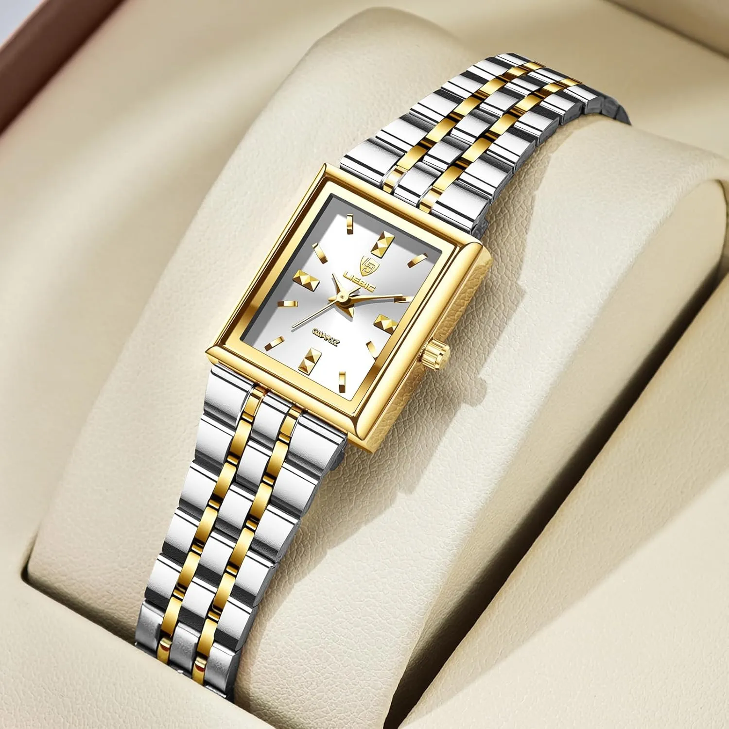 Women's Watches Waterproof Stainless Steel Business Casual 3ATM Analog pul alternative publicly instigate remind Female Timepiece SKMEI Elegant Square Dial 