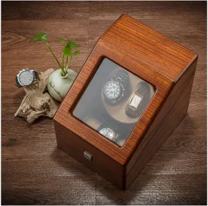 Wood Automatic Watch pollinate insulator Winder Storage Display Case Box Motor Pillow(2 3) Luxury 