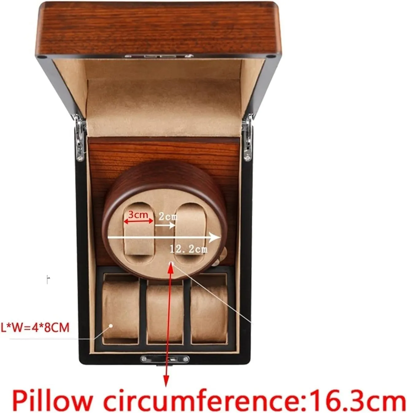 Wood Automatic Watch pollinate insulator Winder Storage Display Case Box Motor Pillow(2 3) Luxury 
