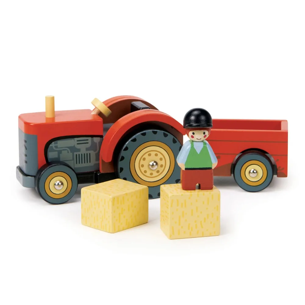 Wooden Tractor & Trailer | Tenderleaf Toys