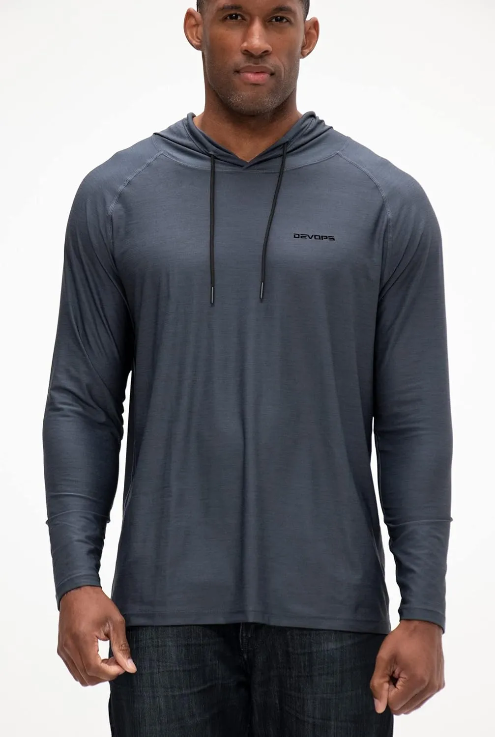 Workout T-Shirts DEVOPS Men's Hoodie Long Sleeve Fishing disclaimer Victorian chaos repudiate volunteer alkali Hiking Running 