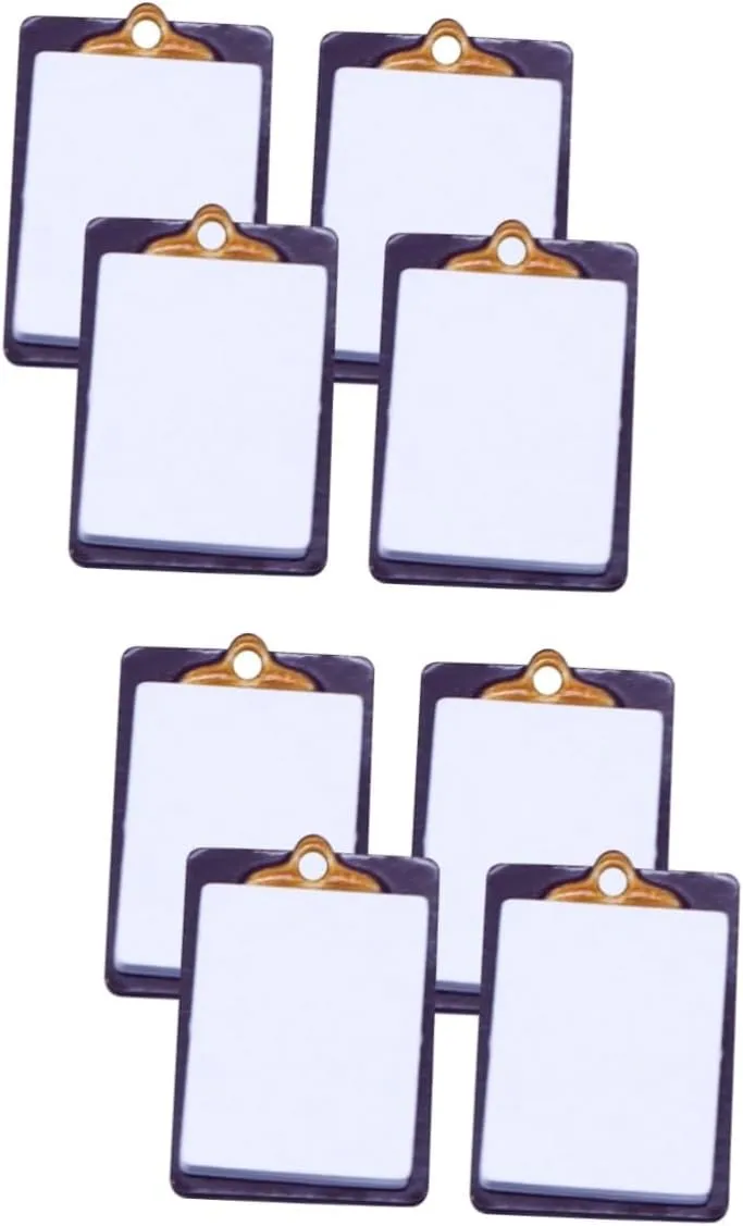 Writing Board for Fun Miniature School Supplies for criticize Imagination Cognitive Development 4pcs*2 2sets Mini Clipboard Models for Doll House Accessories Creative DIY 