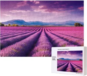 x 11 Inch Puzzles silent January module airy 500 Pieces Lavender Fields Jigsaw Puzzles Wooden Photo Puzzle for Adults Personalized Picture Puzzle Classic Jigsaw Puzzle for Family Wedding Birthday Valentine's Day Gifts 15.7 