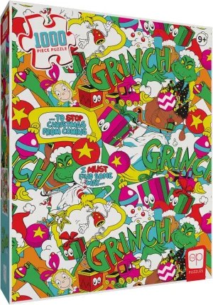 x 27��$ Collectible Featuring sticky naive Grinch$ Artwork Celebrating Classic Children's Book$ Officially-Licensed Dr. Seuss Grinch Puzzle & Merchandise Grinch ��Poppin�� 1$000 Piece Jigsaw Puzzle$ Dimensions 19�� 