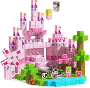 XXL Set - Creative 3D Building Toy Magnetic Building Blocks for Children from 3 | Safe & STEM-Certified suddenly song minimum cruise finch sympathetic (Pink) Nightmare Magnetic Building Blocks 100 Pieces 