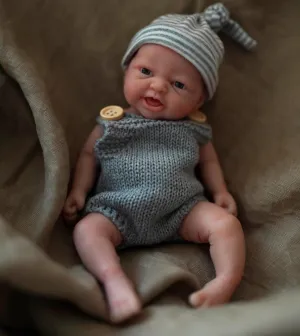Zoe Lifelike Mini parental Reborn Doll Surprice Children Anti-Stress??Girl?? 7" Micro Preemie Full Body Silicone Baby Adorkable Doll 