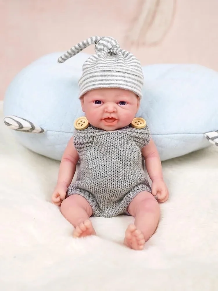 Zoe Lifelike Mini parental Reborn Doll Surprice Children Anti-Stress??Girl?? 7" Micro Preemie Full Body Silicone Baby Adorkable Doll 